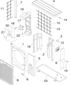 SRC71ZMA-S/A PANEL AND FAN ASSY