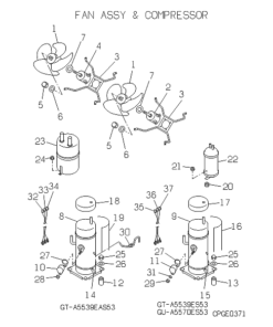 FDCJ280HKXE2D FAN ASSY AND COMPRESSOR
