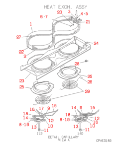 FDTWJ140HKXE2 HEAT EXCH. ASSY