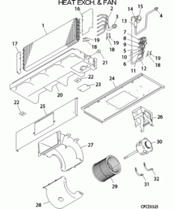 FDUM56KXE6F/B HEAT EXCH. AND FAN