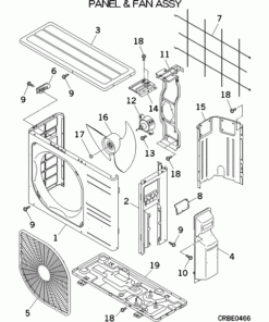 SCM45ZS-S PANEL AND FAN ASSY