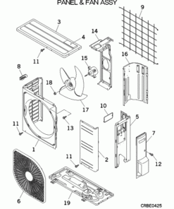 DXC21ZRA-W PANEL AND FAN ASSY
