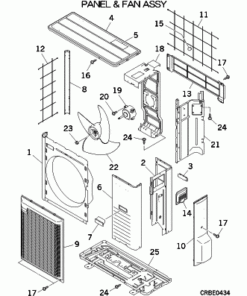 DXC24ZRA-W PANEL AND FAN ASSY
