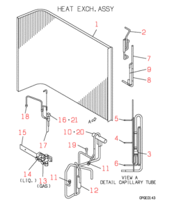 FDC258HEN3A HEAT EXCH. ASSY