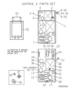 FDCJ280HKXRE2A CONTROL AND PARTS SET