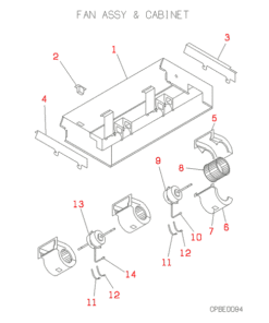 FDEJ112HKXE2B FAN ASSY AND CABINET
