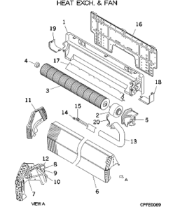 FDKA22KXE4 HEAT EXCH. AND FAN