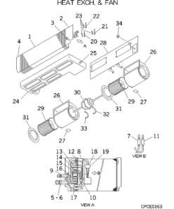 FDRA90KXE4 HEAT EXCH. AND FAN
