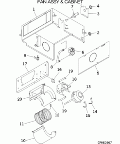 FDTQ22KXE6F/1 FAN ASSY AND CABINET