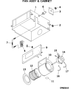 FDTQA22KXE4A FAN ASSY AND CABINET