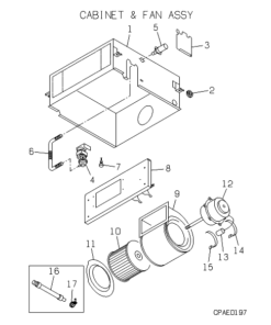 FDTQJ36HKXE3 CABINET AND FAN ASSY