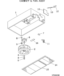 FDTW71KXE6 CABINET AND FAN ASSY