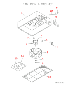 FDTWJ28HKXE2 FAN ASSY AND CABINET