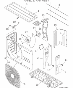 SRC35ZSA-W PANEL AND FAN ASSY