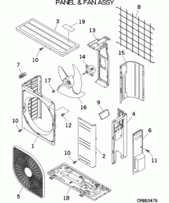 SRC35ZSXA-W PANEL AND FAN ASSY