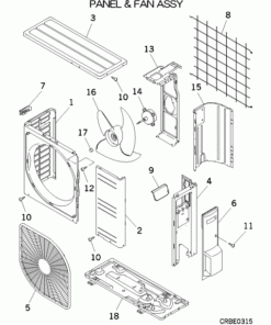 SRC60ZJX-S/C PANEL AND FAN ASSY