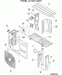 DXC12Z3-S PANEL AND FAN ASSY