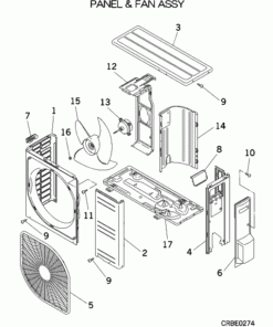 DXC18Z3-S PANEL AND FAN ASSY