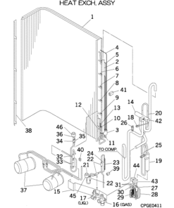 FDCA140HKXEN4 HEAT EXCH. ASSY