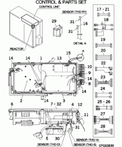 FDCA71VNX CONTROL AND PARTS SET