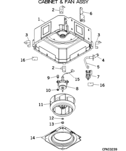 FDTCA36KXE4A CABINET AND FAN ASSY