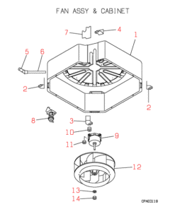FDTN308H FAN ASSY AND CABINET