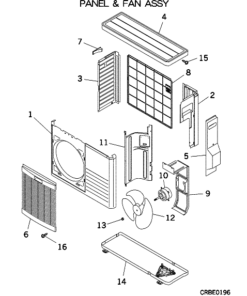 SCM60ZD-S PANEL AND FAN ASSY