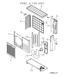 SCM68YA PANEL AND FAN ASSY