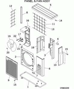 SCM80ZJ-S PANEL AND FAN ASSY