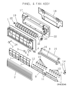 SKM22YA PANEL AND FAN ASSY
