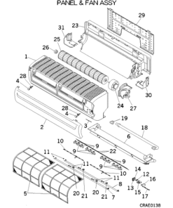 SKM28ZF-S PANEL AND FAN ASSY