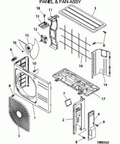 SRC20ZJ-S1 PANEL AND FAN ASSY