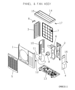 SRC25GZ-L1 PANEL AND FAN ASSY