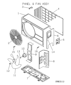 SRC35GZ-L1 PANEL AND FAN ASSY