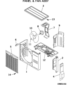SRC35ZDA-S PANEL AND FAN ASSY
