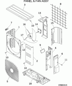 SRC60ZJX-S PANEL AND FAN ASSY