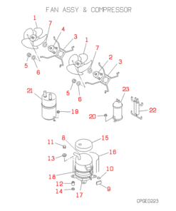 FDCJ280HKXE2-KT FAN AND COMPRESSOR