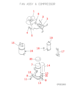 FDCP140HKXE2B FAN AND COMPRESSOR