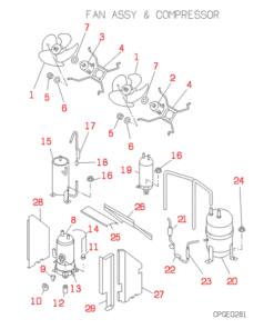 FDCP2001HKXRE2 FAN AND COMPRESSOR