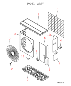 FDCP208HEN3A PANEL ASSY