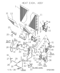FDCP224HKXRE2A HEAT EXCH. ASSY