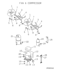 FDCP225HKXE2DKT FAN AND COMPRESSOR