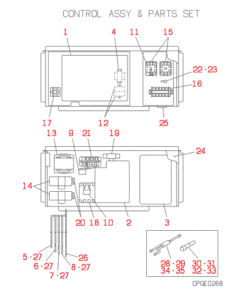 FDCP280HKXE2B CONTROL ASSY AND PARTS SET