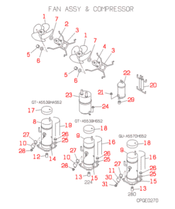 FDCP280HKXE2B FAN ASSY AND COMPRESSOR