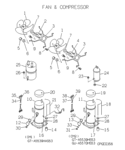 FDCP280HKXE2D FAN AND COMPRESSOR