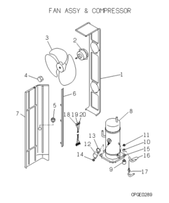 FDCP508HES3B FAN ASSY AND COMPRESSOR