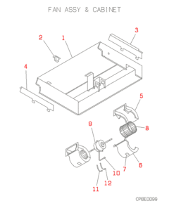FDEJ56HKXE2B FAN ASSY AND CABINET