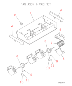 FDEN308C FAN ASSY AND CABINET