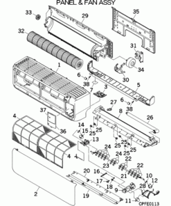 FDK15KXZE1/1 PANEL AND FAN ASSY