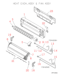 FDKN258C HEAT EXCH. AND FAN